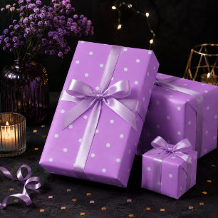 Papel De Presente Bright Lilac Bolinhas