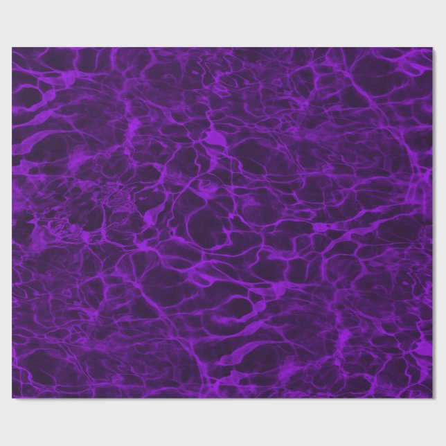 Papel De Presente Bright Neon Purple Flaming Water (Aberto)