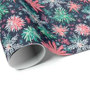 Papel De Presente Bright Palm Beach Watercolor