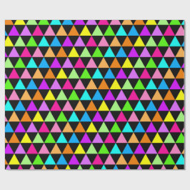 Papel De Presente Bright Triangle Groovy Print Gift Wrapping Paper