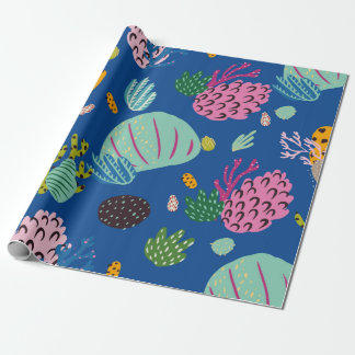 Papel De Presente Bright underwater seamless pattern with beautiful 