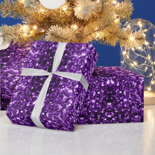 Papel De Presente Brilhante brilho roxo roxo roxo v2