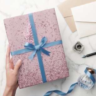 Papel De Presente Brilhante Rosa Cinza