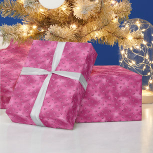 Papel De Presente Brilhante Rosa Glam Brillante Diamantes