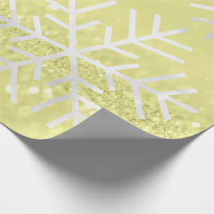 Papel De Presente Brilho amarelo cinzento do feriado do Natal dos