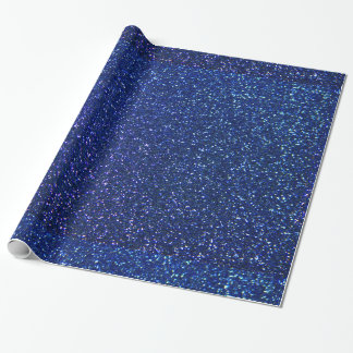 Papel De Presente Brilho Azul