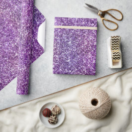 Papel De Presente Brilho com Gradiente Iridescente Roxo e Rosa