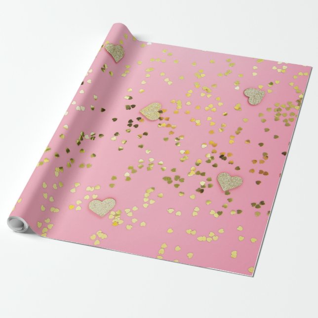 Papel De Presente Brilho & Corações (Desenrolado)