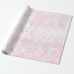 Papel De Presente Brilho da faísca do rosa do feriado do Natal dos