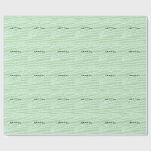Papel De Presente Brilho de purpurina pastel verde nome texto boho r