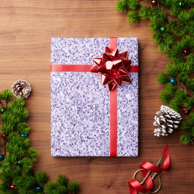 Papel De Presente Brilho de purpurina roxa de luz ultravioleta (Presente de Natal)