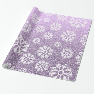 Papel De Presente Brilho do falso da lavanda do feriado do teste