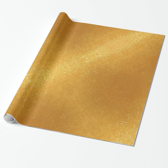 Papel De Presente Brilho Dourado da Moda (Desenrolado)