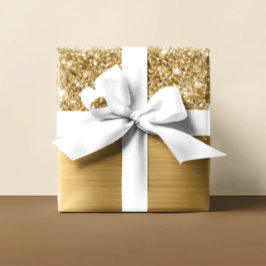 Papel De Presente Brilho Dourado Glam