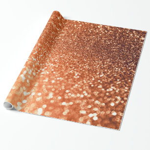 Papel De Presente Brilho na moda brilhante de cobre Sparkling de
