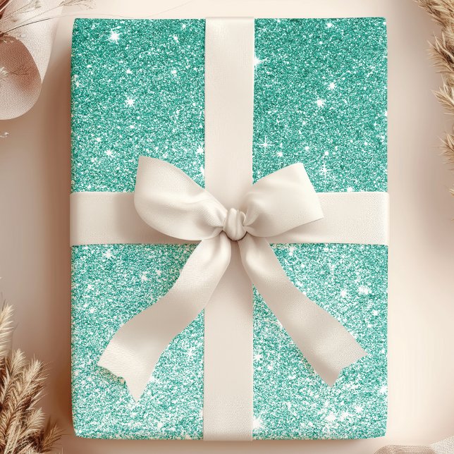 Papel De Presente Brilho Ombré Verde (Criador carregado)