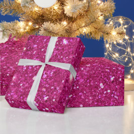 Papel De Presente Brilho Rosa