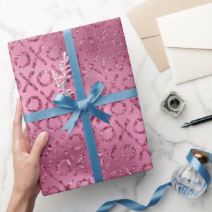 Papel De Presente Brilho Rosa XOXO