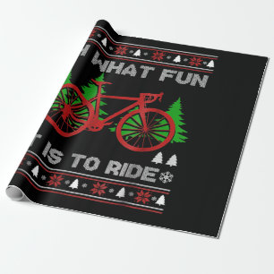 Papel De Presente Brincadeira Oh Que Bicicleta Diversão De Natal Fe