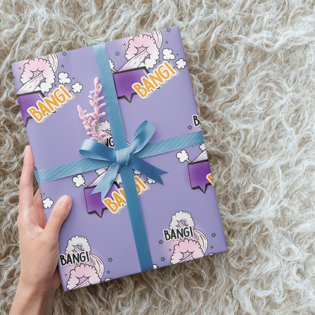 Papel De Presente Brincadeiras de estilo da revista em quadrinhos (Criador carregado)