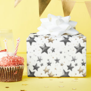 Papel De Presente Brincadeiras Festivas Festas de Natal Douradas Est