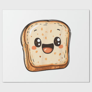 Papel De Presente Brinde de Sorriso de Pedra de Pão Feliz