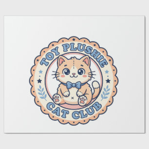 Papel De Presente Brinquedo de Pelúcia Gato Camiseta de Gato Fofo De