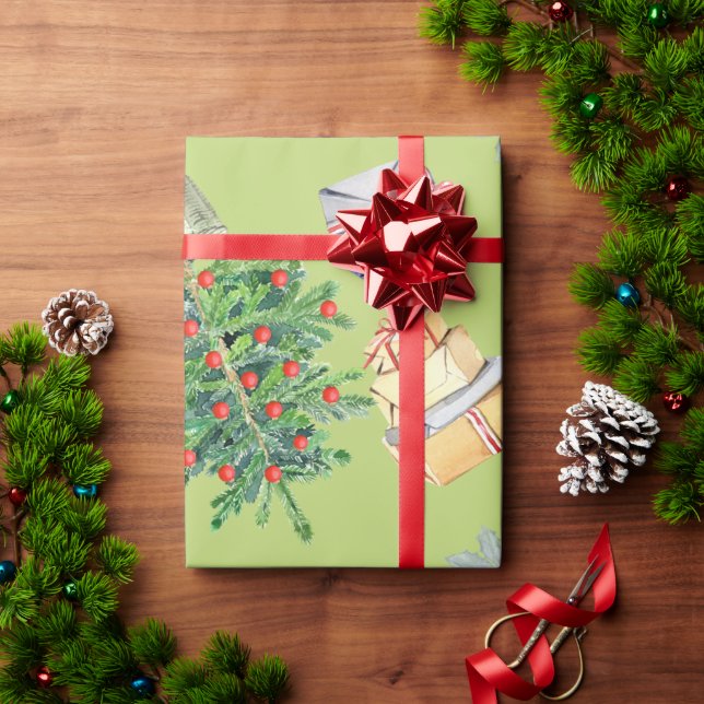 Papel De Presente Brinquedos de árvore de Natal Buquê Presentes Lara (Presente de Natal)