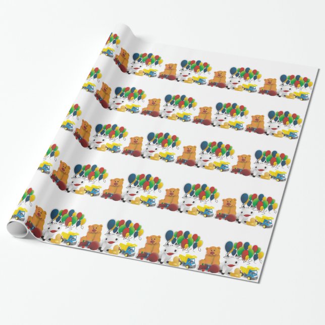 Papel De Presente brinquedos infantis (Desenrolado)
