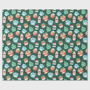 Papel De Presente Brinquedos Moles de Natal com Cana-de-Água Cura