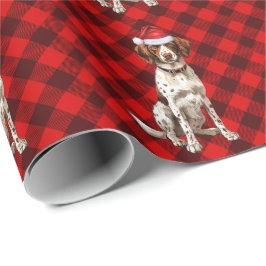 Papel De Presente Brittany Spaniel Dog Engraçado Feriado Xadrez Nata