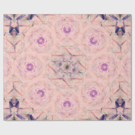 Papel De Presente Broche de Rosa Lilás