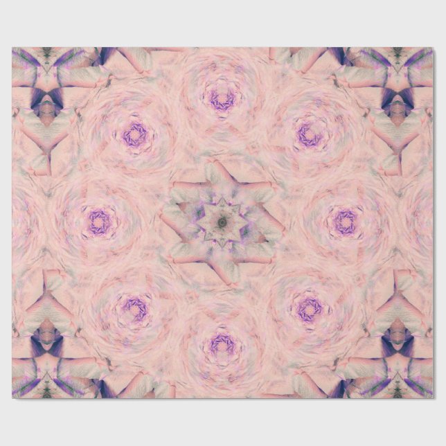 Papel De Presente Broche de Rosa Lilás (Aberto)