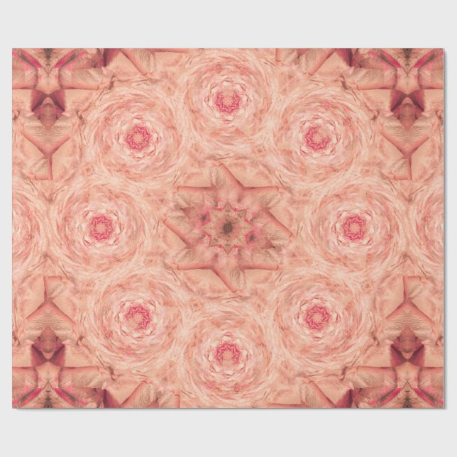 Papel De Presente Broche Rosa à Luz de Vela (Aberto)