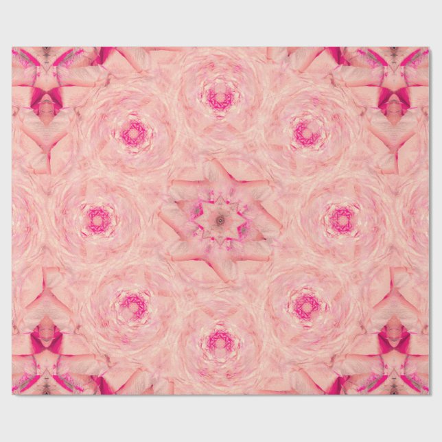 Papel De Presente Broche Rosa Quente (Aberto)