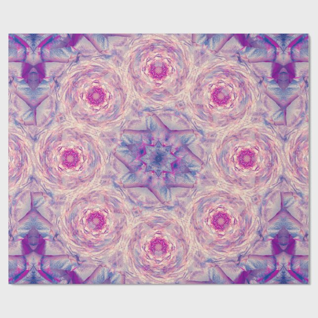 Papel De Presente Broche Rosa Vibrante (Aberto)