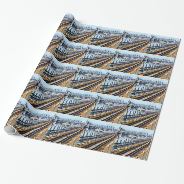 Papel De Presente bronx cidade de nova york edifícios rio (Desenrolado)