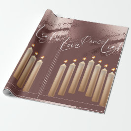 PAPEL DE PRESENTE BRONZE HANUKKAH EMITIU PAPEL DE EMBALAGEM