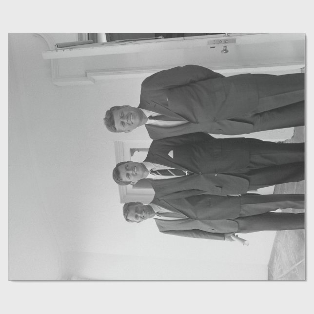 Papel De Presente Bros, President John Kennedy,  Robert & Ted (Aberto)