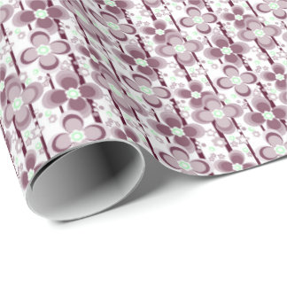 Papel De Presente brown and white floral pattern