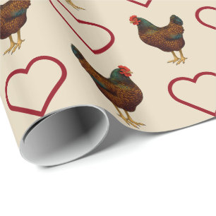 Papel De Presente Brown Barnevelder Hen Chicken