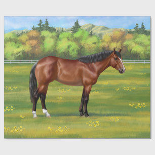 Papel De Presente Brown Bay Quarter Horse
