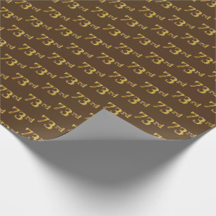 Papel De Presente Brown, evento do ouro 73rd do falso