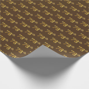 Papel De Presente Brown, evento do ouro 78th do falso