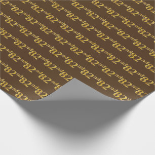 Papel De Presente Brown, evento do ouro 82nd do falso