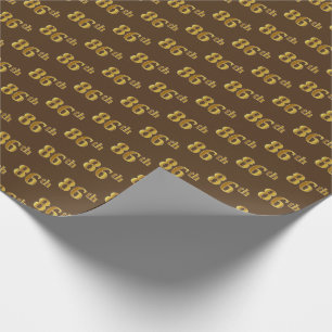 Papel De Presente Brown, evento do ouro 86th do falso