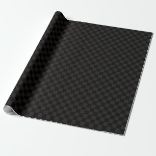 Papel De Presente Brown luxuoso/preto Checkered