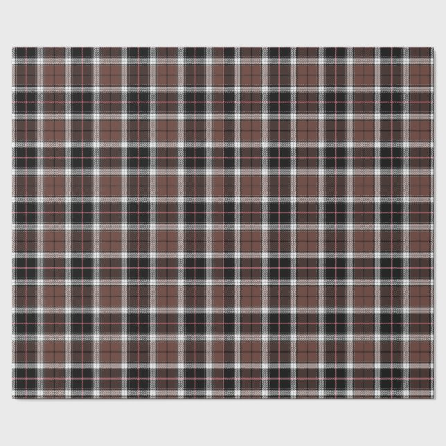 Papel De Presente Brown Plaid Wrapping Paper (Barra)