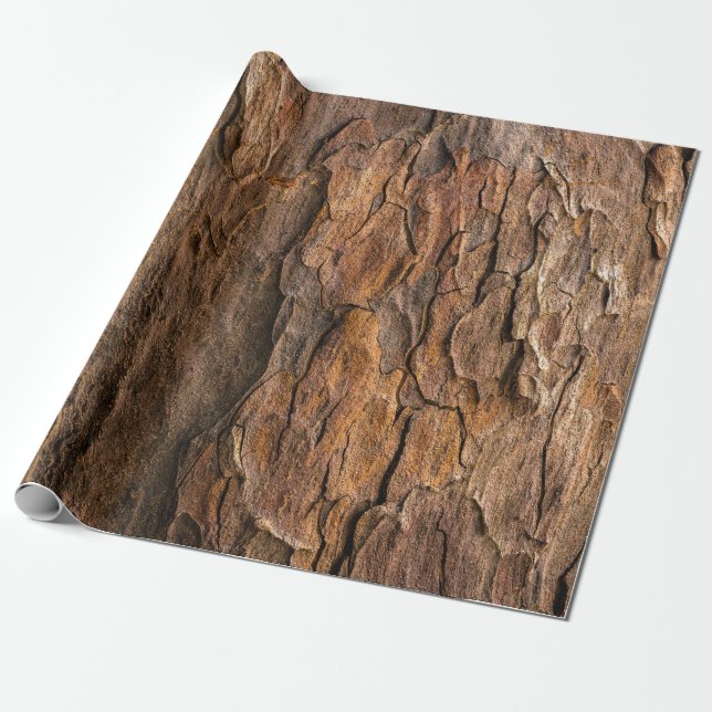 Papel De Presente Brown tree bark in closeup photography (Desenrolado)