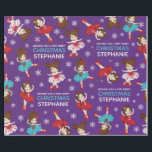 Papel De Presente Brunette Christmas Ballerina<br><div class="desc">Desejo-te um Feliz Natal Ballerina a embrulhar papel para a dançarina na tua vida. Por favor,  verifique mais dos meus produtos personalizados.</div>